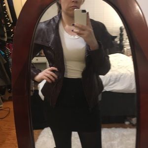 Guess Burgundy Faux leather jacket